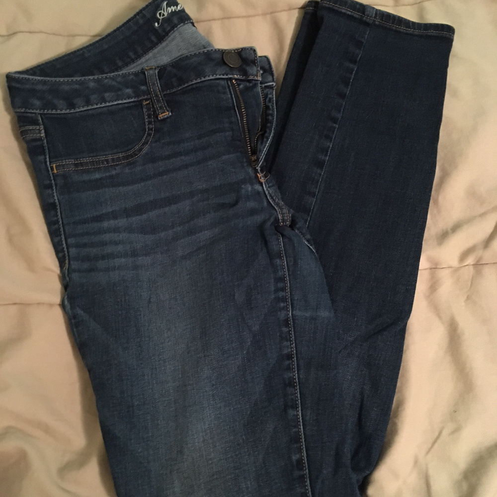 Used American Eagle Dark Wash Jeggings, Size 12 R